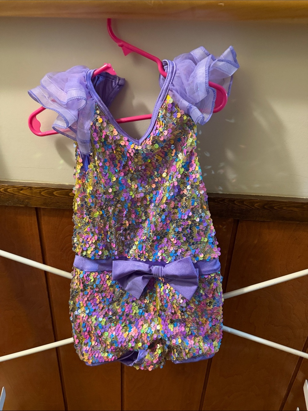 Weissman Lavender Sequin Bow Dance Costume